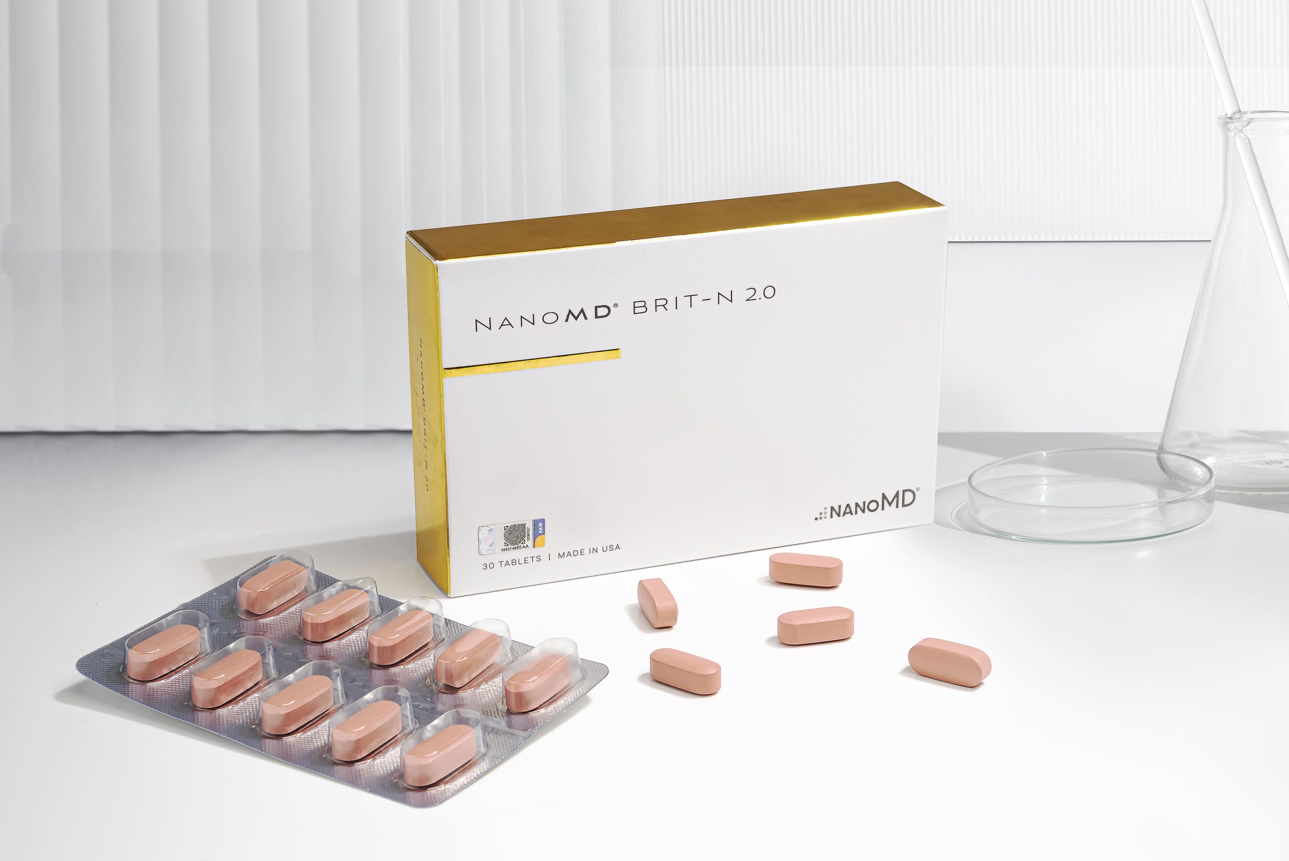 Review chi tiết Viên uống Nano MD BRIT-N 2.0 trẻ hóa trắng sáng da sau 3 tháng