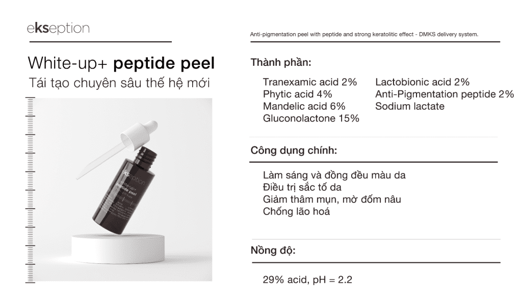 ekseption white up peptide peel