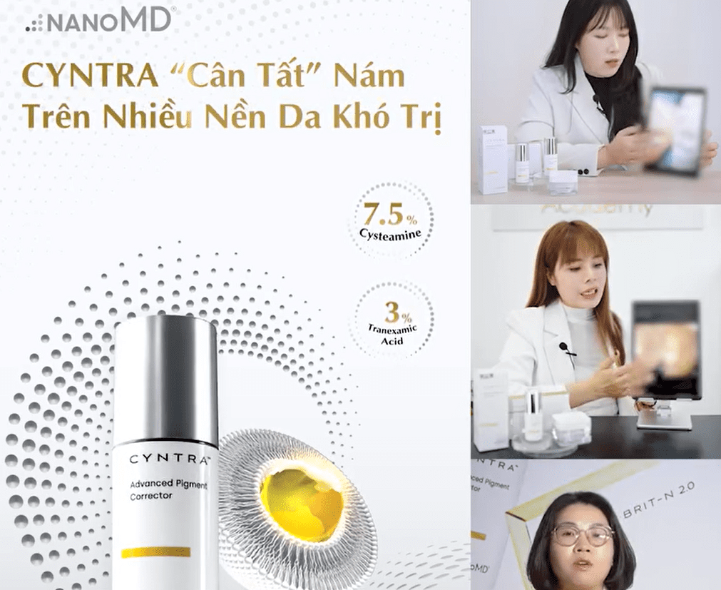 ỨNG DỤNG CYNTRA NANOMD GIẢI QUYẾT NHIỀU TRƯỜNG HỢP NÁM KHÓ TRỊ